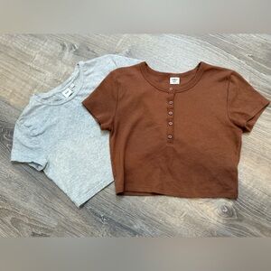 Aritzia Crop Tee Bundle(2) Medium